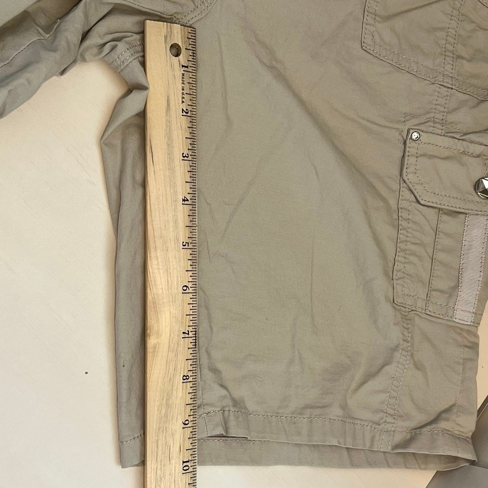WHBM Pret-A-Play Size 2 Khaki Cargo Shorts Utlility Grosgrain Gorpcore 9" Inseam - Picture 9 of 9